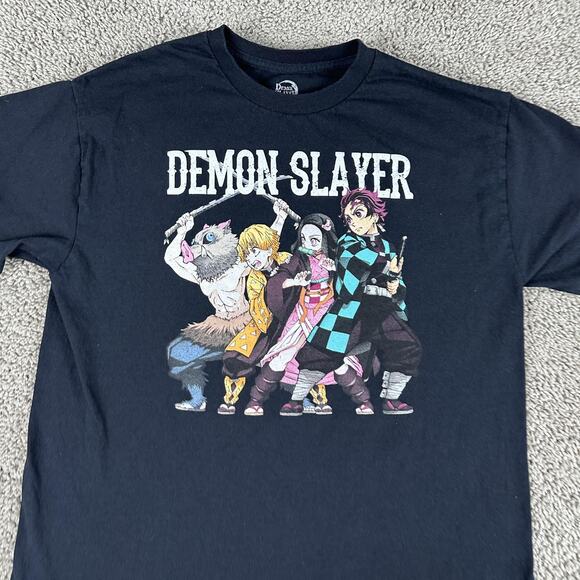 Demon Slayer Shirt Mens Medium Anime Graphic Tee Aniplex Nezuko Tanjiro Japan - Picture 3 of 8
